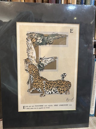 ABC d'Art: Croquis d'Animaux et Lettres Orn&eacute;es &mdash; Plate "E&quot