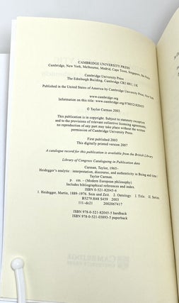 Heidegger's Analytic Interpretation, Discourse and Authenticity in Being and Time