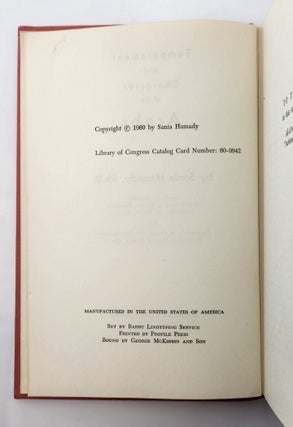 Temperament and Character of the Arabs by Sania Hamady, 1960