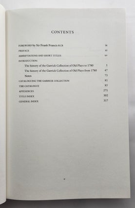 The Garrick Collection of Old English Plays, 1982 Hardcover