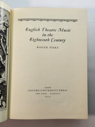 English Theatre Music in the Eighteenth Century