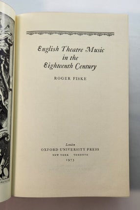 English Theatre Music in the Eighteenth Century
