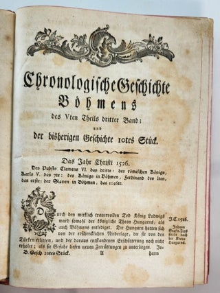 Chronolgische Geschichte B&ouml;hmens